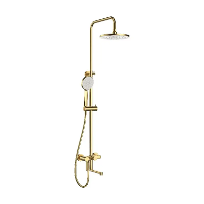 Душевая система со смесителем для ванны, золото ESKO Canberra ST260CRGold Душевая система со смесителем для ванны, золото ESKO Canberra ST260CRGold
