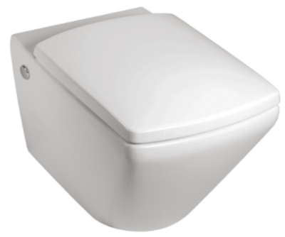 E1306-00 ESCALE Подвесной унитаз 60x37 см с крышкой-сиденьем Белый