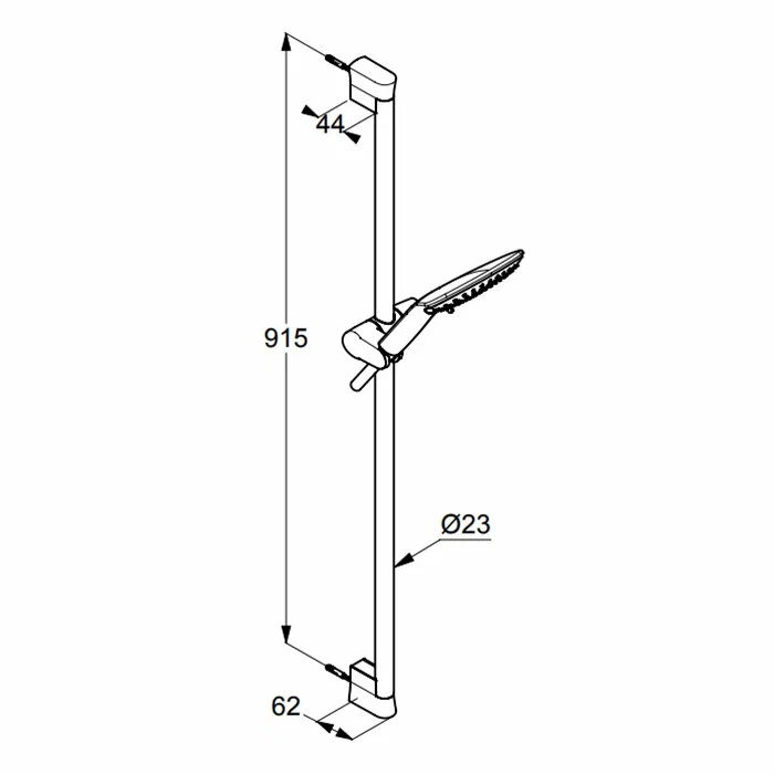 Душевой гарнитур 900, черный Kludi Fizz 6774087-00