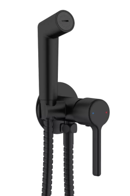 Гигиенический душ со смесителем, встраиваемый, черный VODA Column CLM01B