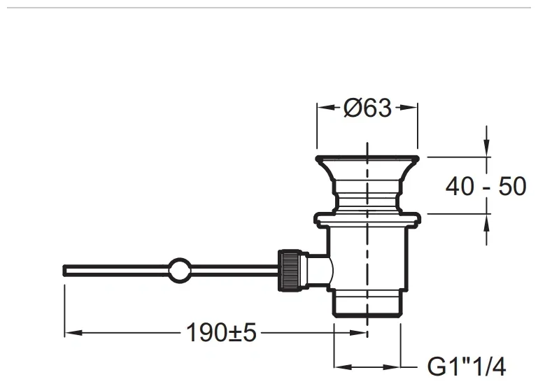 E30536-BLV Nouvelle Vague донный клапан с системой клик-клак, цвет черный матовый