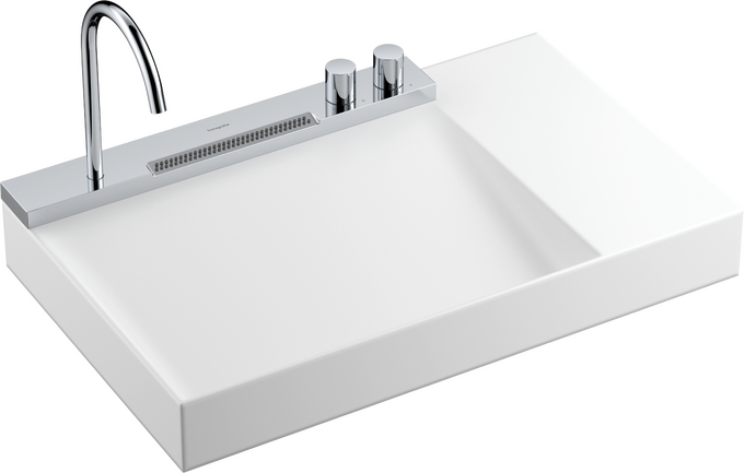Раковина накладная 78, со смесителем, белая Hansgrohe Avalegra AquaUnit 22473000