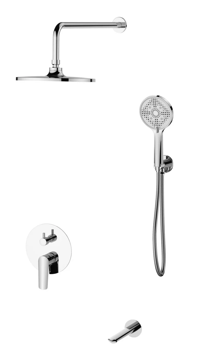 Душевая система со смесителем для душа, встраиваемая, хром ESKO Lagos SET7in1LG
