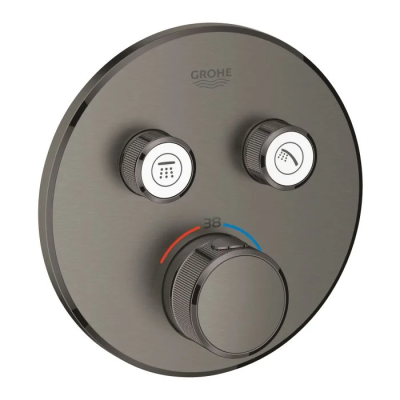 Термостат для душа, на 2 выхода, темный графит матовый Grohe Grohtherm SmartControl 29119AL0 Термостат для душа, на 2 выхода, темный графит матовый Grohe Grohtherm SmartControl 29119AL0