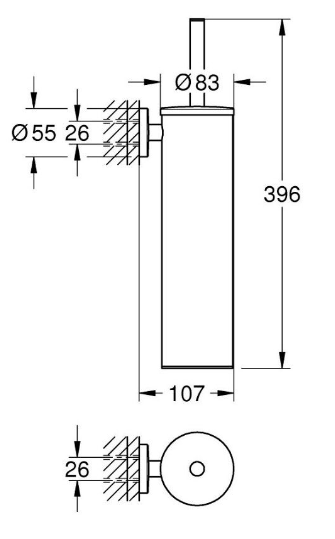 Туалетный ершик, комплект, хром Grohe Selection 40696000