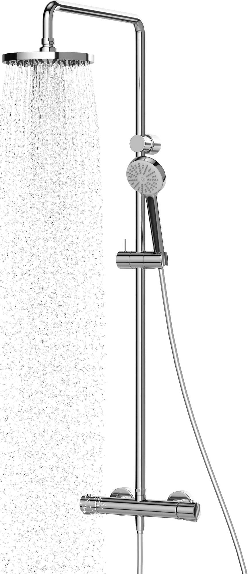 Душевая система с термостатом для душа, хром Kludi Logo 6809405-00