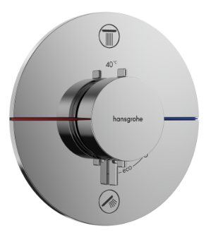 Термостат для душа, встраиваемый, на 2 потребителя, хром Hansgrohe ShowerSelect Comfort S 15556000