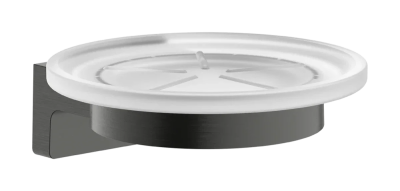 Мыльница с держателем, шлиф. черный хром Hansgrohe AddStoris S 41766340
