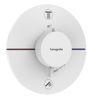 Термостат для душа, встраиваемый, на 2 потребителя, белый Hansgrohe ShowerSelect Comfort S 15554700