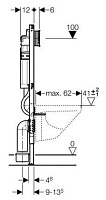 Инсталляция для подвесного унитаза, 112 см Geberit Duofix 111.300.00.5