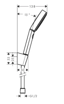 Душевой гарнитур, белый Hansgrohe Pulsify Select 24303700