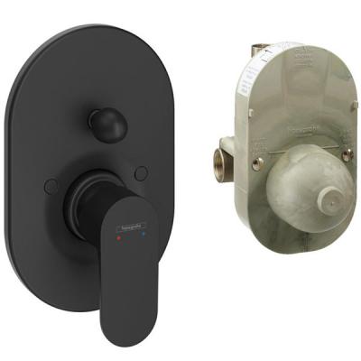 Смеситель для душа со скрытой монтажной частью, черный Hansgrohe Rebris S 72448670