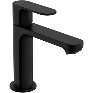 Смеситель для раковины 110, с донным клапаном, черный Hansgrohe Rebris E CoolStart 72559670 | Сантехника в Алматы Смеситель для раковины 110, с донным клапаном, черный Hansgrohe Rebris E CoolStart 72559670