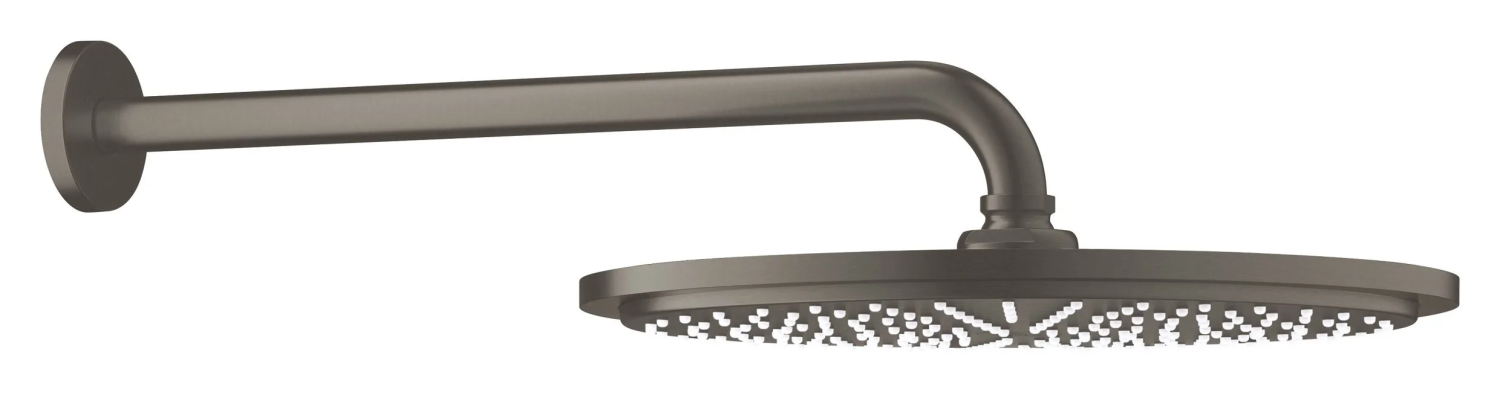 Верхний душ с кронштейном 380, темный графит матовый Grohe Rainshower 310 26066AL0