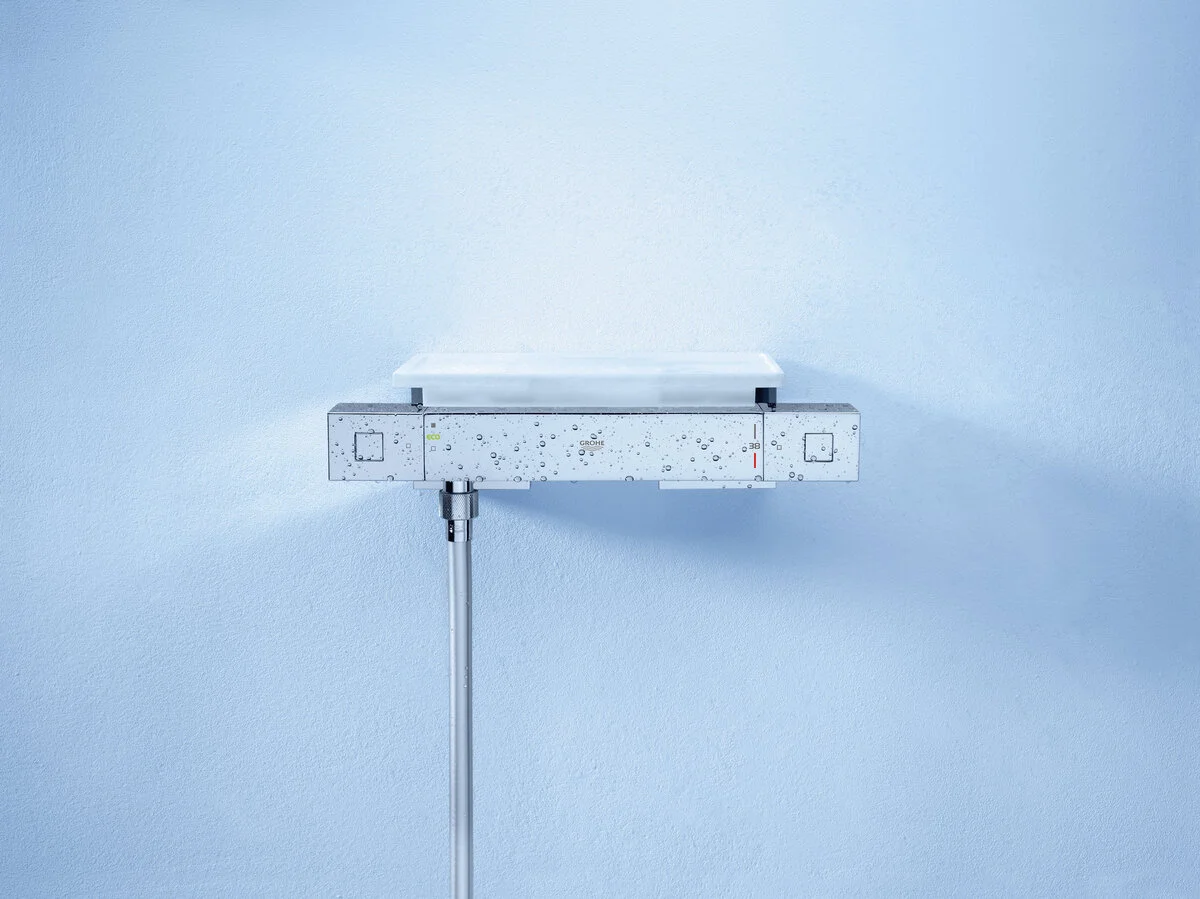 Термостат для душа с полочкой, хром Grohe Grohtherm Cube 34491000