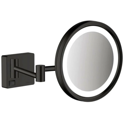 Зеркало косметическое с подсветкой, черный Hansgrohe AddStoris 41790670 Зеркало косметическое с подсветкой, черный Hansgrohe AddStoris 41790670