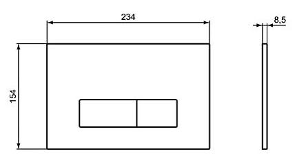 Панель смыва, хром Ideal Standard Oleas M2 R0121AA