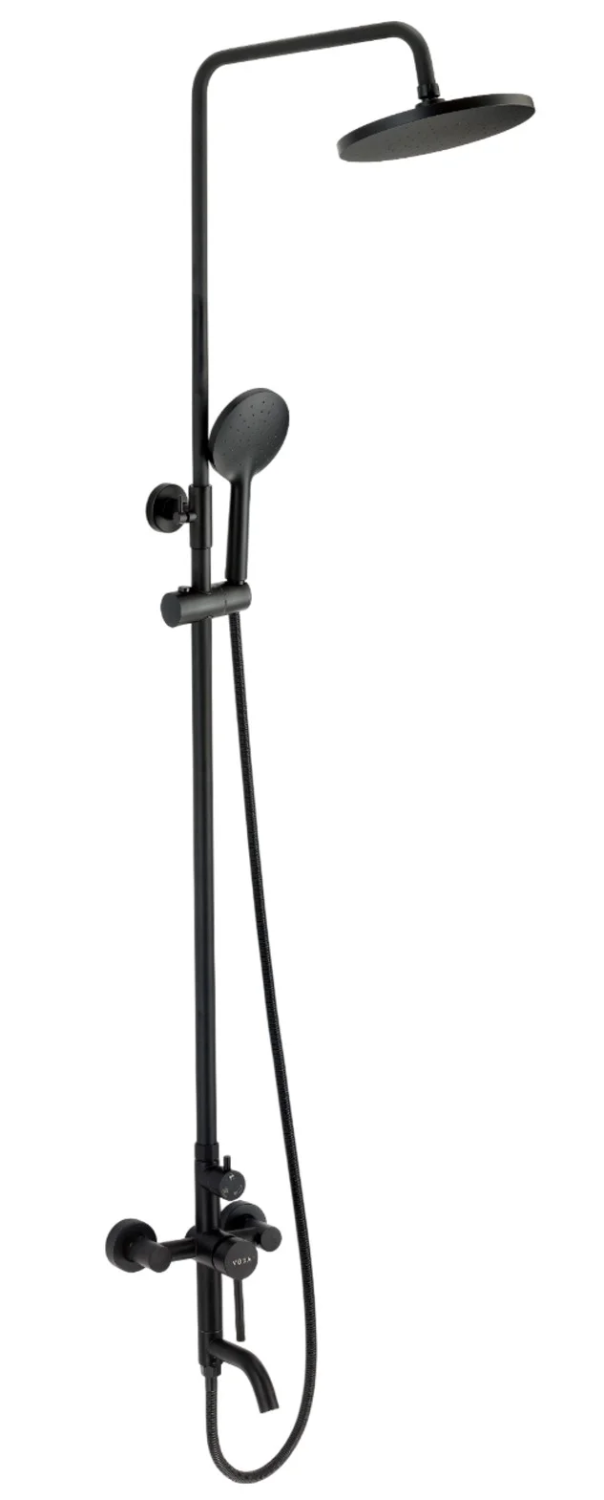 Душевая система со смесителем для ванны, черный VODA Vessel VST220VSLBlack