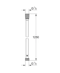 Душевой шланг 1250, холодный рассвет Grohe Silverflex 28362GL0