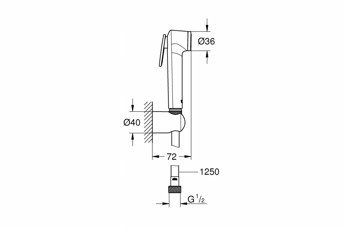 Гигиенический душ, белый Grohe Trigger Spray 30 27812IL1