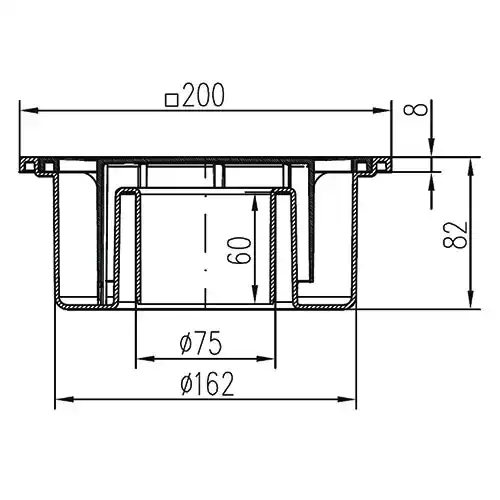 Трап точечный для пола, нижний слив MCH 222P