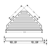 Полочка-корзинка, угловая, черный Hansgrohe AddStoris 41741670