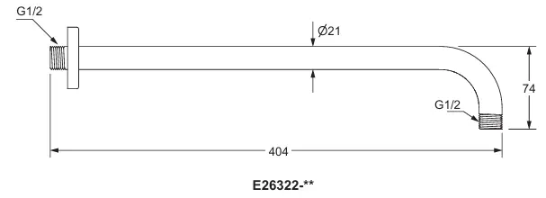Кронштейн душевой 400, хром Jacob Delafon E26322-CP