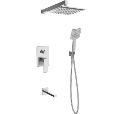 Душевая система со смесителем для ванны, встраиваемая, хром ESKO Squared Chrome 7in1 SQ Душевая система со смесителем для ванны, встраиваемая, хром ESKO Squared Chrome 7in1 SQ