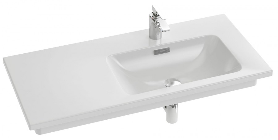 EXAD112-Z-00 VOX Подвесная раковина-столешница с гладкой нижней поверхностью 100 х 46 см, правосторо