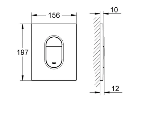 Панель смыва, белая Grohe Arena Cosmopolitan 38844SH0