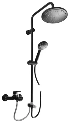 CO154.5/3CMATC COLORADO Смеситель для ванной с верхним и ручным душем, черный