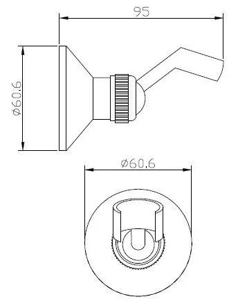 Держатель для душа поворотный, бронза ESKO SH105Br