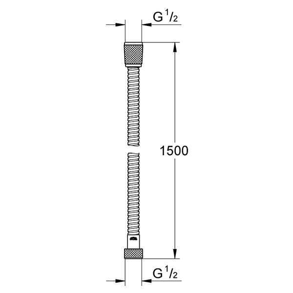 Душевой шланг GROHE Ondus усиленный (Longlife) 1500 мм, белая луна (28143LS0)