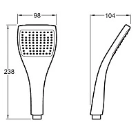 Ручной душ, хром Jacob Delafon Eo E3877-CP
