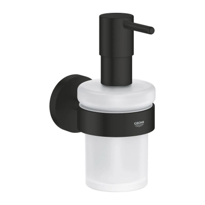 Дозатор жидкого мыла с держателем, черный Grohe Essentials 1022572430 Дозатор жидкого мыла с держателем, черный Grohe Essentials 1022572430