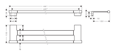 Держатель для полотенца 661, шлиф. черный хром Hansgrohe AddStoris S 41763340