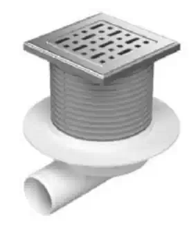 Трап точечный для пола, боковой слив MCH F1425L