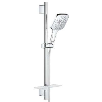 Душевой гарнитур 600, 3 вида струи, с полочкой, хром Grohe Rainshower SmartActive 130 Cube 26583000