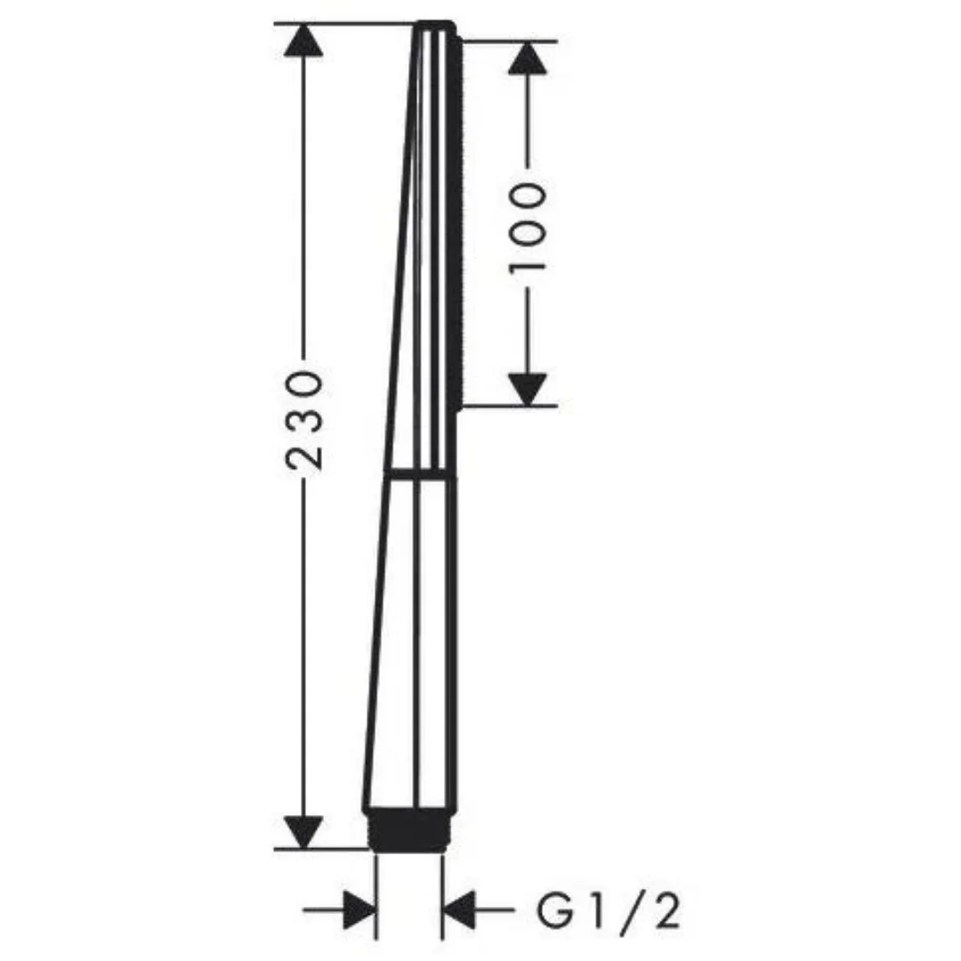 Ручной душ 100, шлиф.черный хром Hansgrohe Rainfinity 26866340