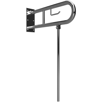 Поручень откидной 813, U-образный, с держателем туалетной бумаги, хром Bemeta Help 301102281N