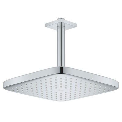 Верхний душ с потолочным кронштейном 142, квадратный Grohe Tempesta 250 26683000