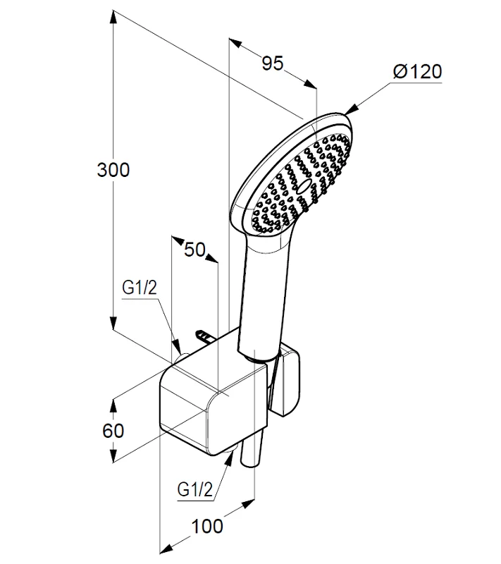 Душевая система с термостатом для душа, встраиваемая, 5в1, хром Kludi Ameo 419300575