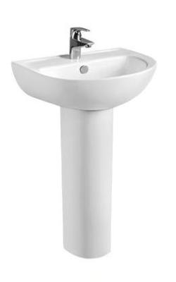 Раковина подвесная с пьедесталом, белая SSWW WCL3553