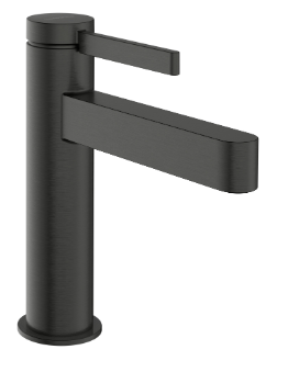 Смеситель для раковины с донным клапаном, шлиф. черный хром Hansgrohe Finoris 76025340