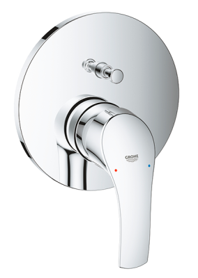 Смеситель для ванны, встраиваемый, с переключателем на 2 положения, хром Grohe Eurosmart 24043002 