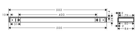 Полка для ванной 500, бронза Hansgrohe Rainfinity Ablage 26844140