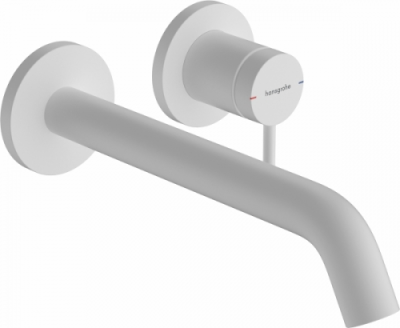 Смеситель для раковины, на 2 отверстия, белый Hansgrohe Tecturis S 73351700