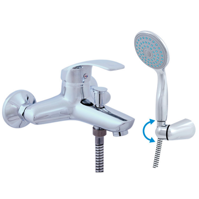 Смеситель для ванны с душевым гарнитуром, хром Rav Slezak Mississippi MS054.5/2 