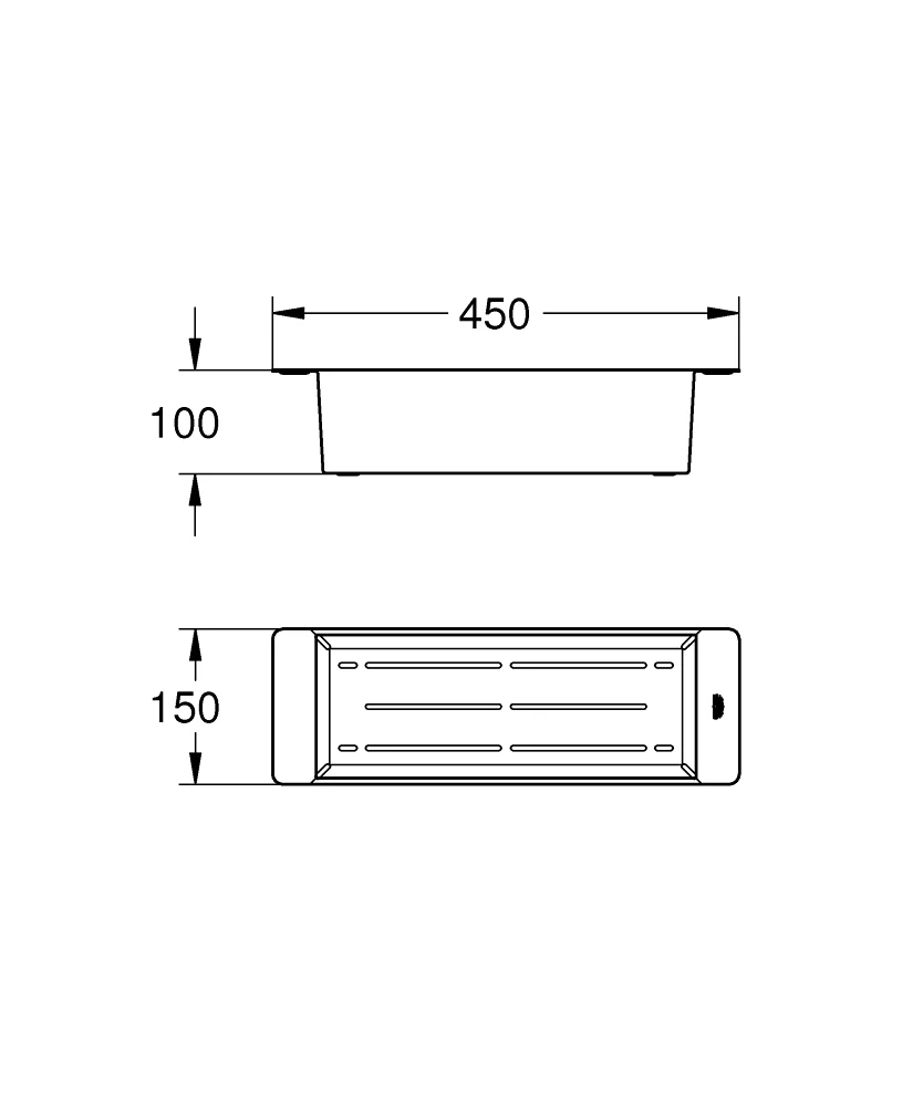 Многофункциональный колландер 450x150, нержавеющая сталь Grohe 40852SD0