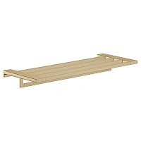 Полка для полотенец 648, с держателем, шлифованная бронза Hansgrohe AddStoris 41751140